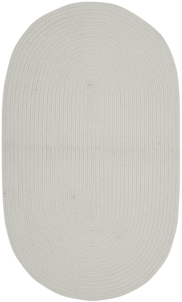 Msj Winding Braid Braided Polypropylene Rug in Oyster 2ft-6in x 3ft-10in Oval