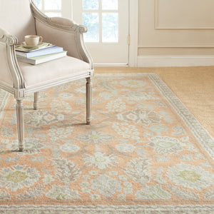 Msj Conservatory Stitches- 23/Inch Hand Tufted Wool & Viscose Rug in Conch, Pink 9ft x 12ft