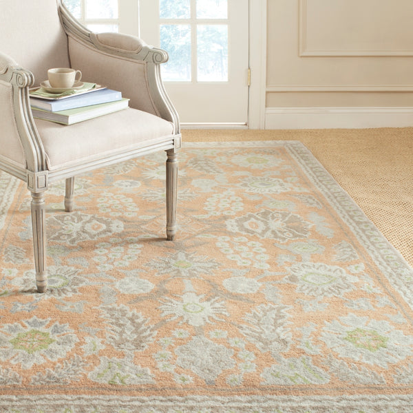 Msj Conservatory Stitches- 23/Inch Hand Tufted Wool & Viscose Rug in Conch, Pink 9ft x 12ft