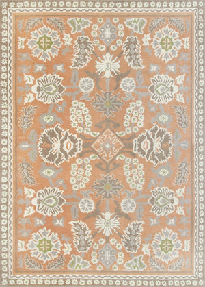 Msj Conservatory Stitches- 23/Inch Hand Tufted Wool & Viscose Rug in Conch, Pink 9ft x 12ft
