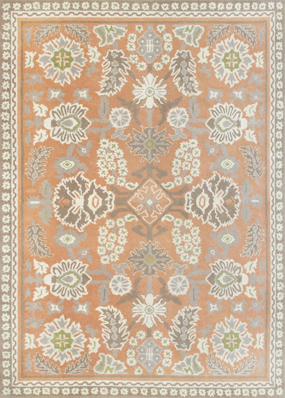 Msj Conservatory Stitches- 23/Inch Hand Tufted Wool & Viscose Rug in Conch, Pink 9ft x 12ft