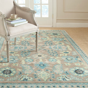Msj Conservatory Stitches- 23/Inch Hand Tufted Wool & Viscose Rug in Caraway 9ft x 12ft