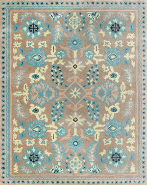 Msj Conservatory Stitches- 23/Inch Hand Tufted Wool & Viscose Rug in Caraway 9ft x 12ft
