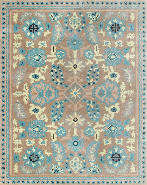 Msj Conservatory Stitches- 23/Inch Hand Tufted Wool & Viscose Rug in Caraway 9ft x 12ft