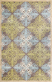 Assorted Stitches- 23/Inch Hand Tufted Wool & Viscose Rug in Moss 5ft x 8ft