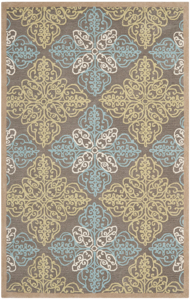 Msj Pirouette Stitches- 23/Inch Hand Tufted Wool & Viscose Rug in Moss 9ft x 12ft