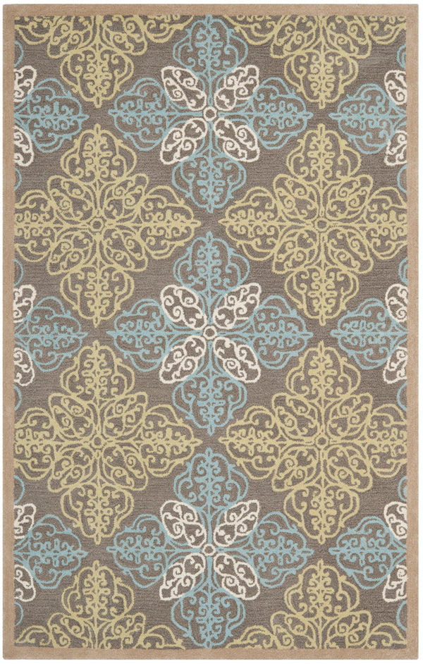 Msj Pirouette Stitches- 23/Inch Hand Tufted Wool & Viscose Rug in Moss 9ft x 12ft