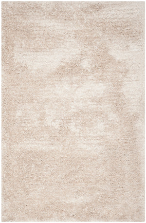 Martha Stewart Shag Hand Tufted 80% Polyester 20% Cotton Rug in Champagne 8ft x 10ft