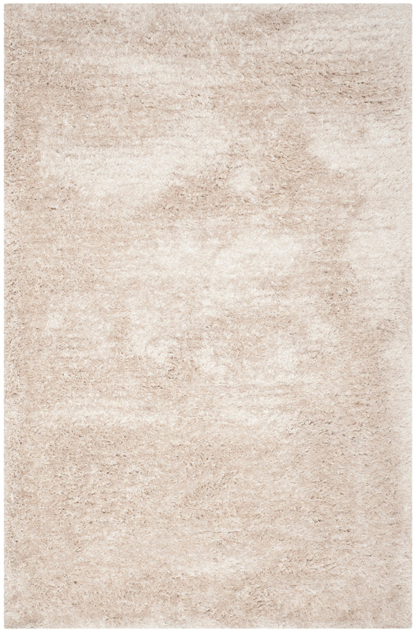 Martha Stewart Shag Hand Tufted 80% Polyester 20% Cotton Rug in Champagne 8ft x 10ft