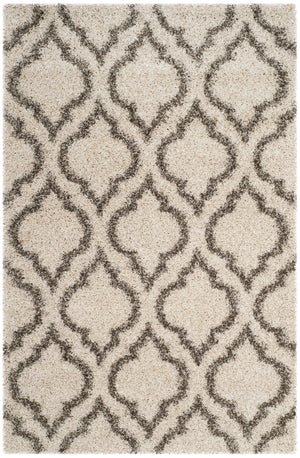 Martha Stewart 200 Martha Stewart 284 Flokati & Shag Power Loomed Polypropylene Pile Rug in Ivory, Grey 6ft x 9ft