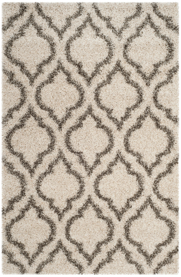 Martha Stewart 200 Martha Stewart 284 Flokati & Shag Power Loomed Polypropylene Pile Rug in Ivory, Grey 6ft x 9ft