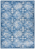 Martha Stewart 28 62 Traditional Power Loomed Polypropylene Pile Rug Navy / Creme