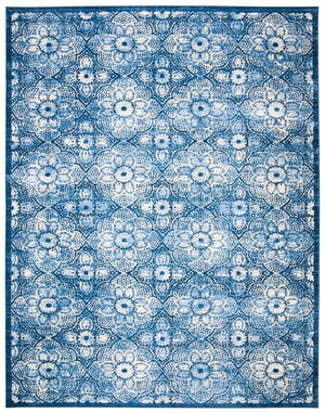 Martha Stewart 28 62 Traditional Power Loomed Polypropylene Pile Rug Navy / Creme