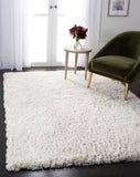 Martha Stewart 300 Martha Stewart 330 Flokati & Shag Power Loomed 100% Polyester Rug in Ivory 5ft-3in x 7ft-6in