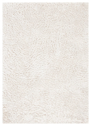 Martha Stewart 300 Martha Stewart 330 Flokati & Shag Power Loomed 100% Polyester Rug in Ivory 5ft-3in x 7ft-6in