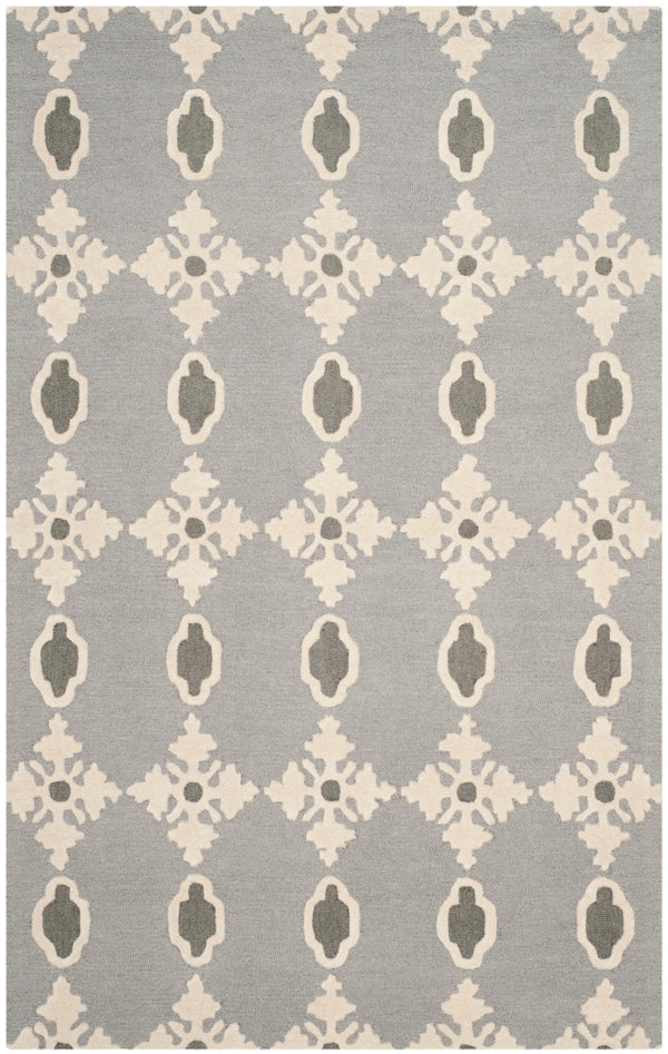 Martha Stewart 3313 Hanf Tufted 100% Wool Pile Rug in Cool Grey 8ft x 10ft