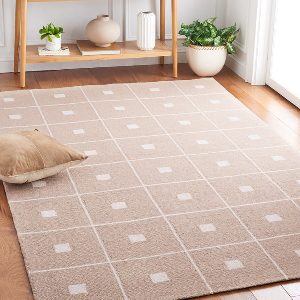 Safavieh Msr3361 Micro Loop Geometric Hand Tufted Rug Beige / Ivory MSR3361A-8