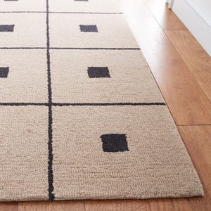 Safavieh Msr3361 Micro Loop Geometric Hand Tufted Rug Beige / Black MSR3361Z-8
