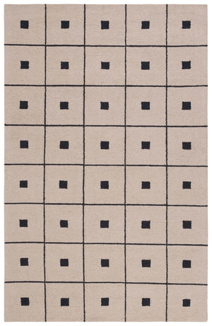 Safavieh Msr3361 Micro Loop Geometric Hand Tufted Rug Beige / Black MSR3361Z-8