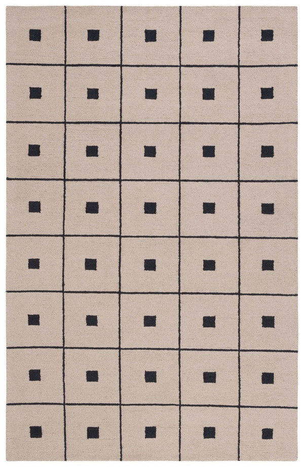 Safavieh Msr3361 Micro Loop Geometric Hand Tufted Rug Beige / Black MSR3361Z-8
