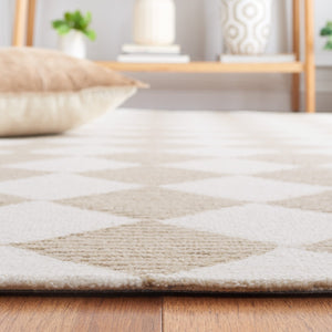 Safavieh Msr3362 Micro Loop Geometric Hand Tufted Rug Natural / Beige MSR3362B-8