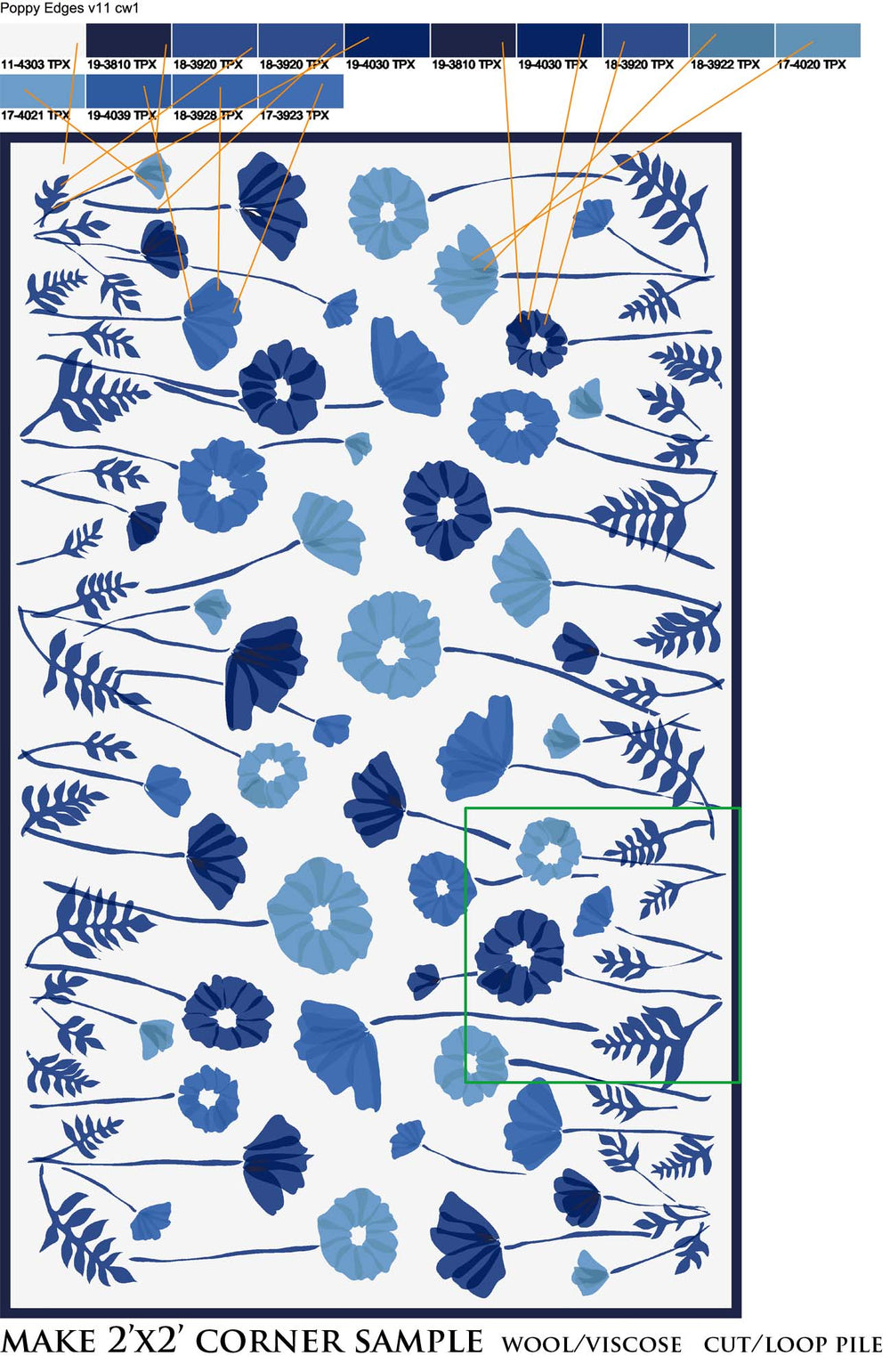 Safavieh Poppy Glossary Hand Tufted 70% Wool and 30% Viscose Rug MSR3627A-3