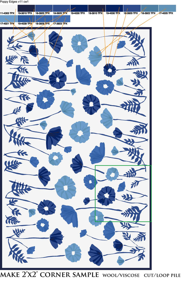 Safavieh Poppy Glossary Hand Tufted 70% Wool and 30% Viscose Rug MSR3627A-3