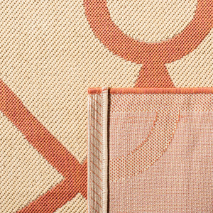 Martha Stewart Fretwork Power Loomed 100%Polypropylene Rug in Beige, Terracotta 8ft x 11ft-2in