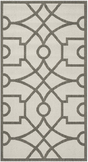 Martha Stewart Fretwork Power Loomed 100%Polypropylene Rug in Grey 8ft x 11ft-2in