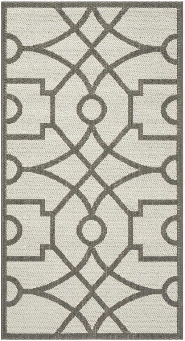 Martha Stewart Fretwork Power Loomed 100%Polypropylene Rug in Grey 8ft x 11ft-2in