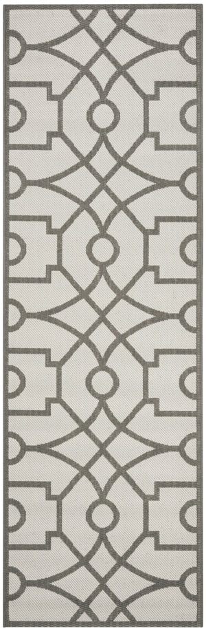Martha Stewart Fretwork Power Loomed 100%Polypropylene Rug in Grey 8ft x 11ft-2in