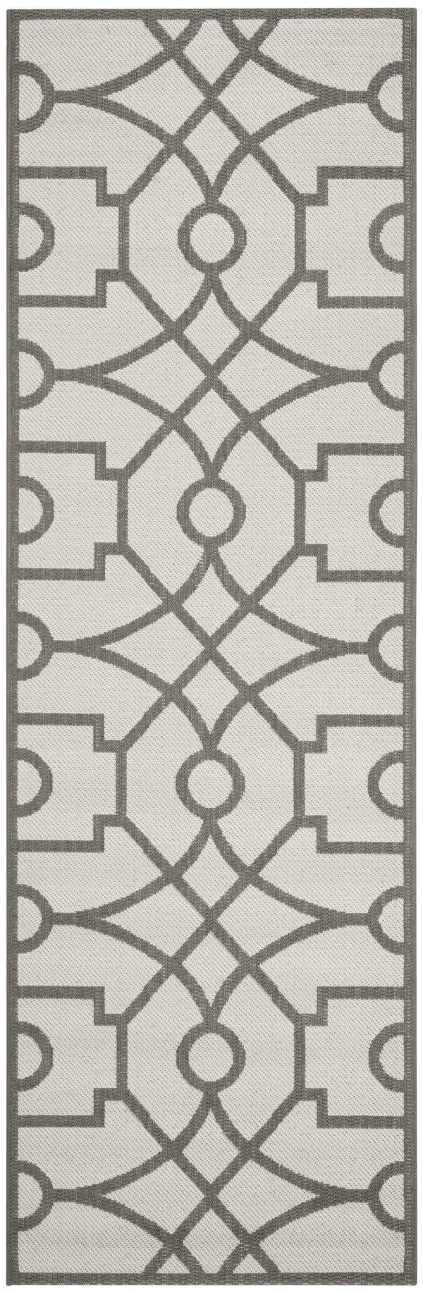 Martha Stewart Fretwork Power Loomed 100%Polypropylene Rug in Grey 8ft x 11ft-2in