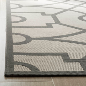 Martha Stewart Fretwork Power Loomed 100%Polypropylene Rug in Grey 8ft x 11ft-2in