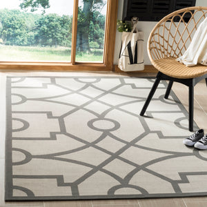 Martha Stewart Fretwork Power Loomed 100%Polypropylene Rug in Grey 8ft x 11ft-2in