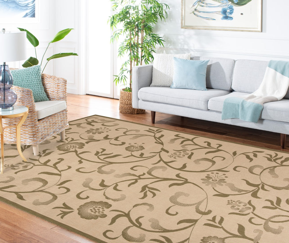 Safavieh Swirling Garden Power Loomed 85.4% Polypropylene 10.4% Polyester/4,2% Latex Outdoor Rug MSR4251-14-9