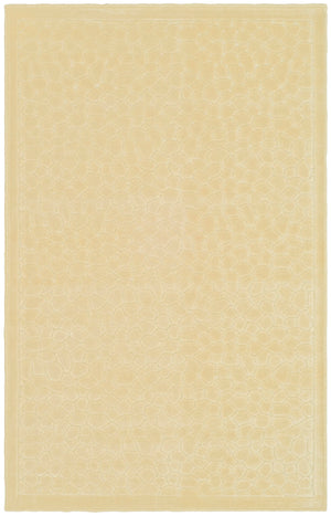 Martha Stewart Reptilian Tufted/Hand Loomed Viscose Pile Rug in Creme 8ft x 11ft-2in