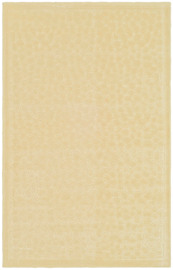 Martha Stewart Reptilian Tufted/Hand Loomed Viscose Pile Rug in Creme 8ft x 11ft-2in