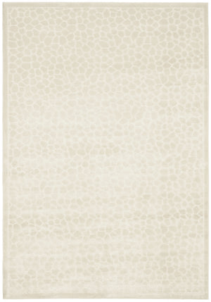 Martha Stewart Reptilian Tufted/Hand Loomed Viscose Pile Rug in Creme 8ft x 11ft-2in
