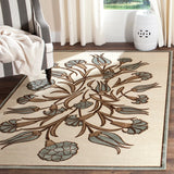 Safavieh Floral Arabesque Power Loomed 75% Viscose/18% Polyester/7% Cotton Rug MSR4447B-24