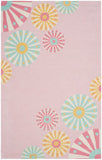 Martha Stewart Candy Shop Tufted/Hand Loomed Wool Pile Rug in Carnation 8ft x 10ft