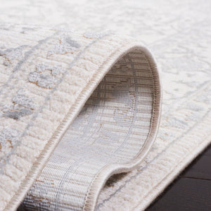 Martha Stewart Sabrina 8931 Transitional Power Loomed 80% Polyester + 20% Viscose Rug Ivory / Light Grey