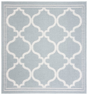 Martha Stewart Indoor Outdoor Martha Stewart Outdoor 336 Indoor - Outdoor Power Loomed Polypropylene Frize Rug in Aqua, Cream 9ft x 12ft