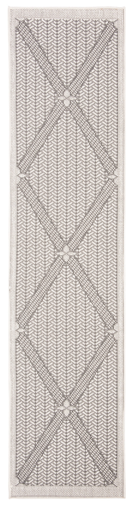 Martha Stewart Indoor Outdoor Martha Stewart Outdoor 339 Indoor - Outdoor Power Loomed Polypropylene Frize Rug in Charcoal, Beige 4ft-5in x 6ft-5in