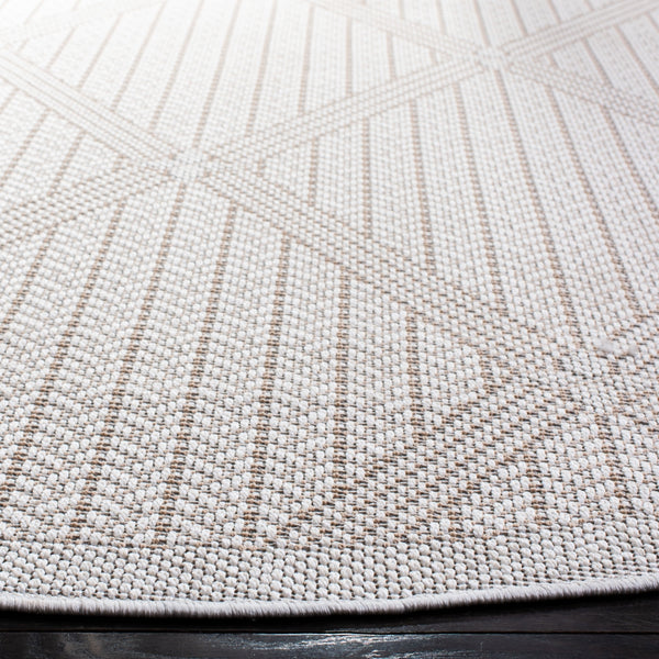 Martha Stewart Indoor Outdoor Martha Stewart Outdoor 339 Indoor - Outdoor Power Loomed Polypropylene Frize Rug in Charcoal, Beige 4ft-5in x 6ft-5in