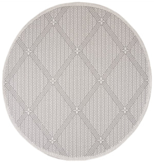 Martha Stewart Indoor Outdoor Martha Stewart Outdoor 339 Indoor - Outdoor Power Loomed Polypropylene Frize Rug in Charcoal, Beige 4ft-5in x 6ft-5in