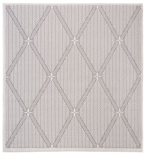 Martha Stewart Indoor Outdoor Martha Stewart Outdoor 339 Indoor - Outdoor Power Loomed Polypropylene Frize Rug in Charcoal, Beige 4ft-5in x 6ft-5in