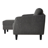 Moe's Home Belagio Sofa Bed With Chaise Charcoal Left