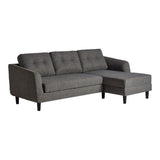 Moe's Home Belagio Sofa Bed With Chaise Charcoal Right