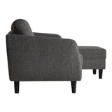 Moe's Home Belagio Sofa Bed With Chaise Charcoal Right