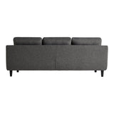 Moe's Home Belagio Sofa Bed With Chaise Charcoal Right